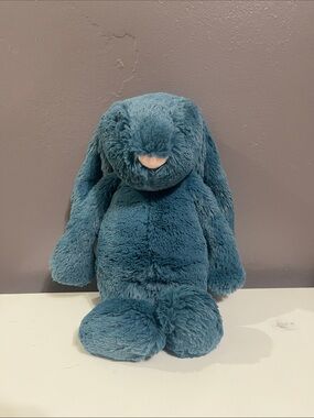 Jellycat Medium Blue Teal Bashful Bunny Plush